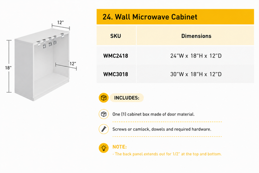 WMC3018 wall microwave kitchen cabinet