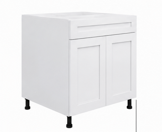 Frameless sink base cabinet component to verify during kitchen cabinet delivery