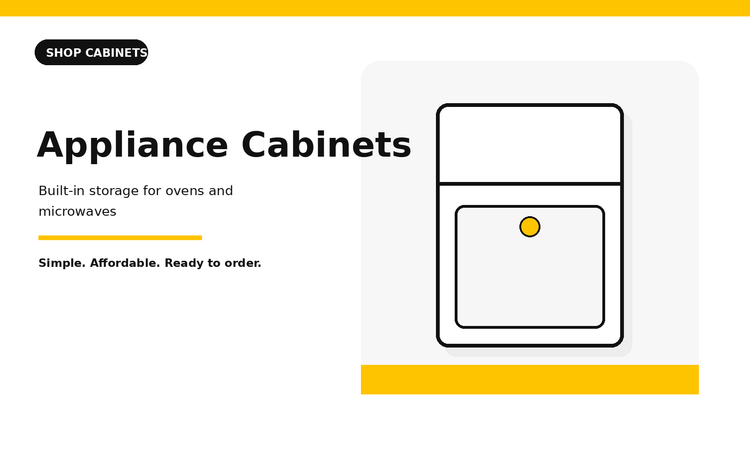 Appliance cabinets category