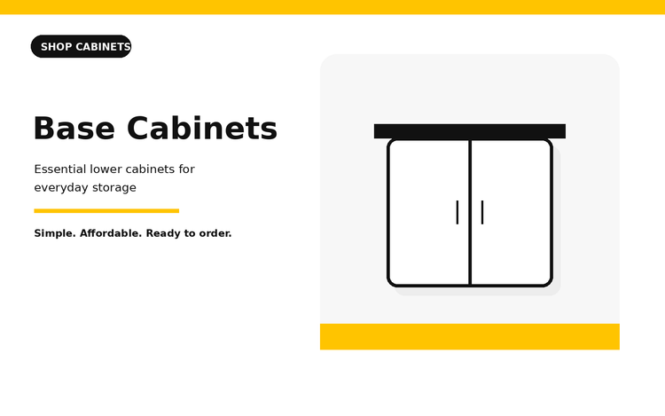 Base cabinets category