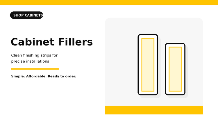 Cabinet fillers category