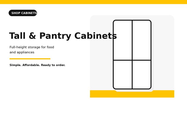 Tall and pantry cabinets category