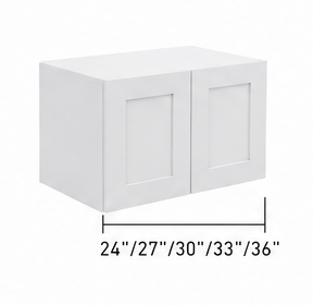 A product information sheet showing wall short cabinet dimensions and SKU details. The page includes labeled cabinet height options (12, 15, and 18 inches), multiple cabinet line drawings with measurements, a SKU table, and feature icons on a white background with a yellow header.