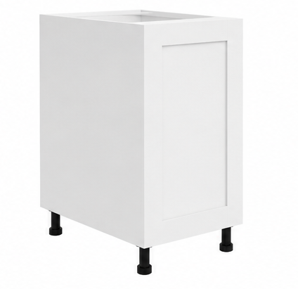 Full-height frameless base kitchen cabinet with one door