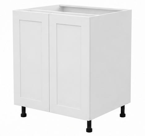 Full-height frameless base kitchen cabinet with double doors
