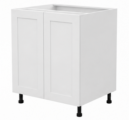 Full-height frameless base kitchen cabinet with double doors