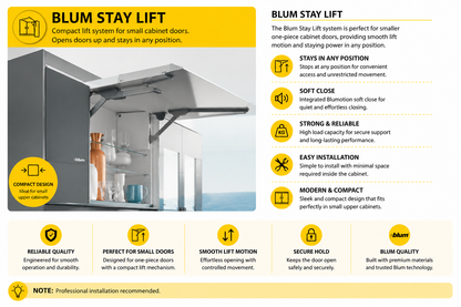 BLUM Stay lift mechanism for wall cabinets