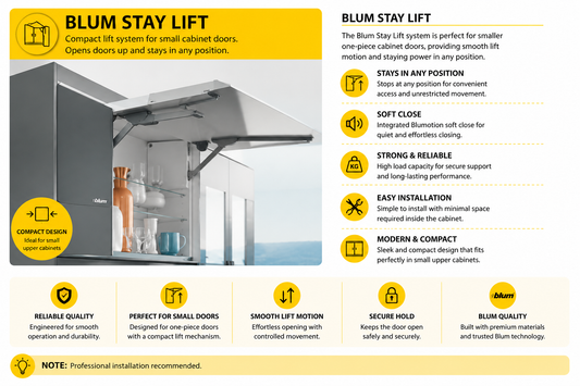 BLUM Stay lift mechanism for wall cabinets