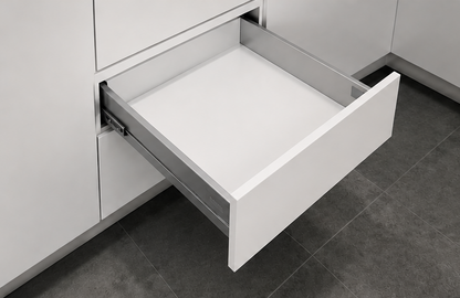 Low kitchen cabinet drawer box hardware