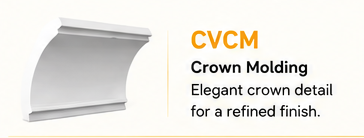 Cove crown moulding for kitchen cabinets