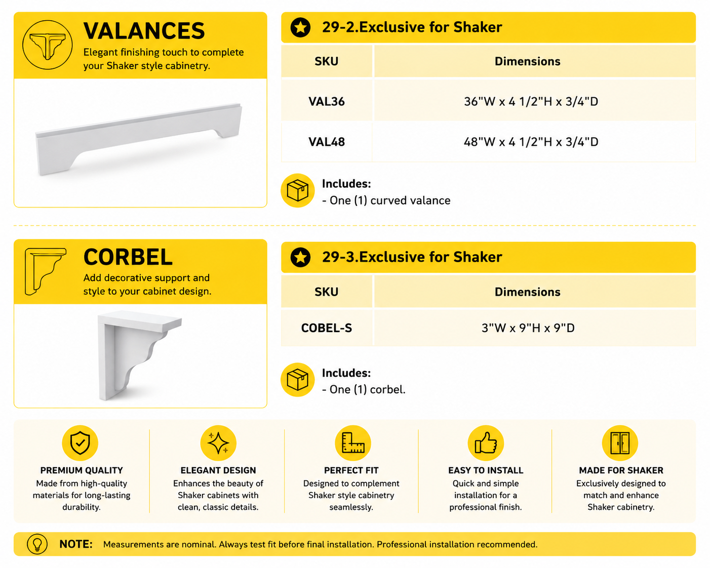 Decorative Cabinet Valance – 48 in. – VAL48