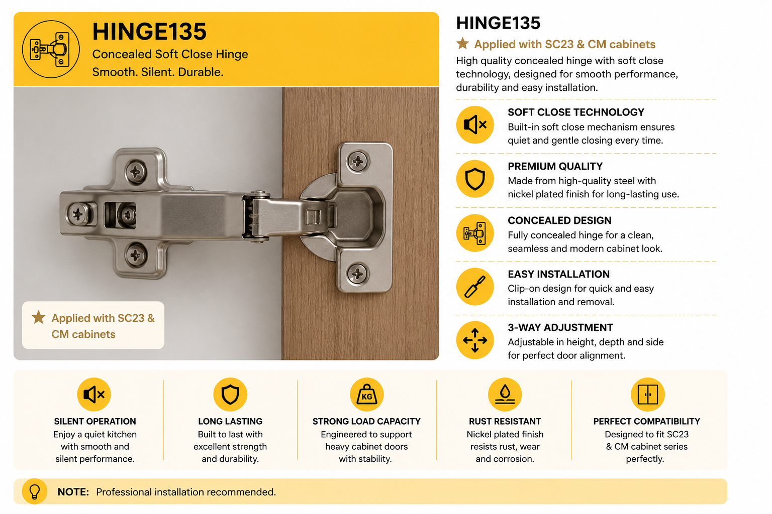 135 degree kitchen cabinet hinge