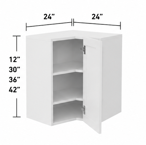 Easy-reach corner wall kitchen cabinet