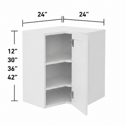 Easy-reach corner wall kitchen cabinet